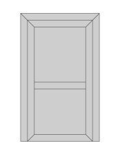 Panneau plein : 1 traverse + 2 panneaux